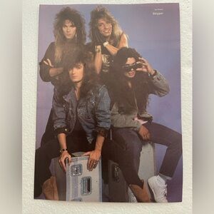 Stryper Band Pinup in Purple and Blue